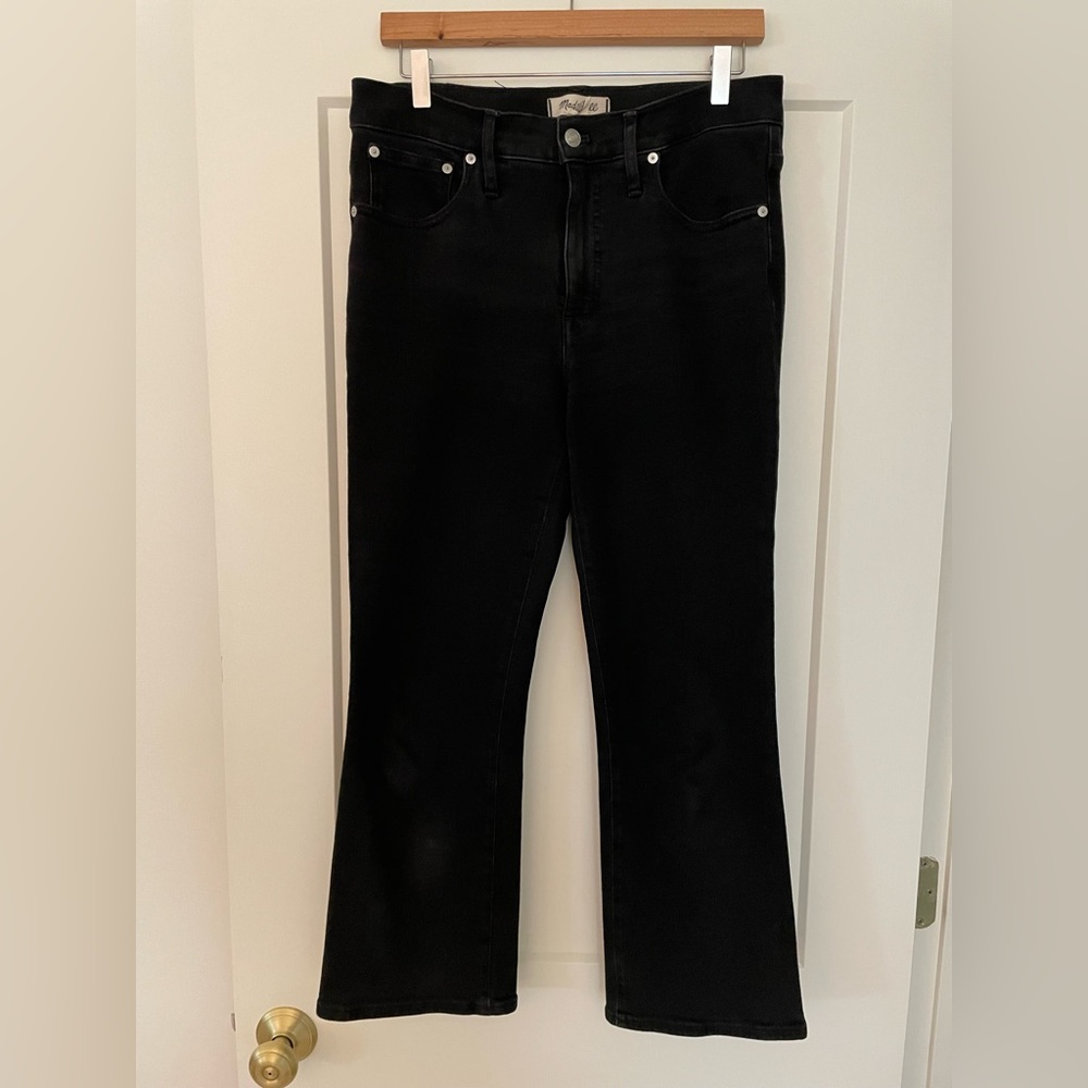 Madewell Cali Demi Boot Jean, Size 29, Black wash